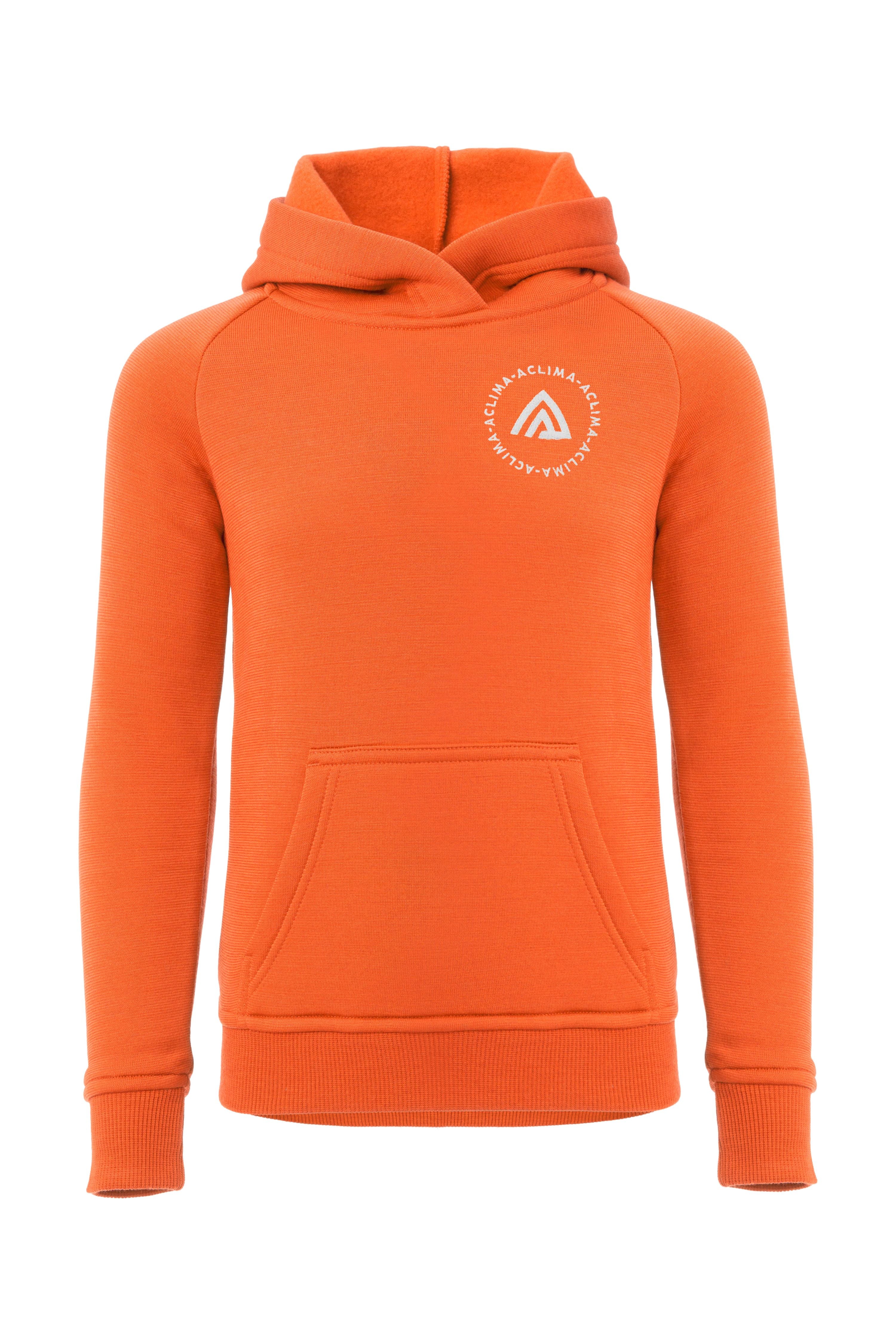 Aclima FleeceWool V2 Hoodie Junior Orange Tiger